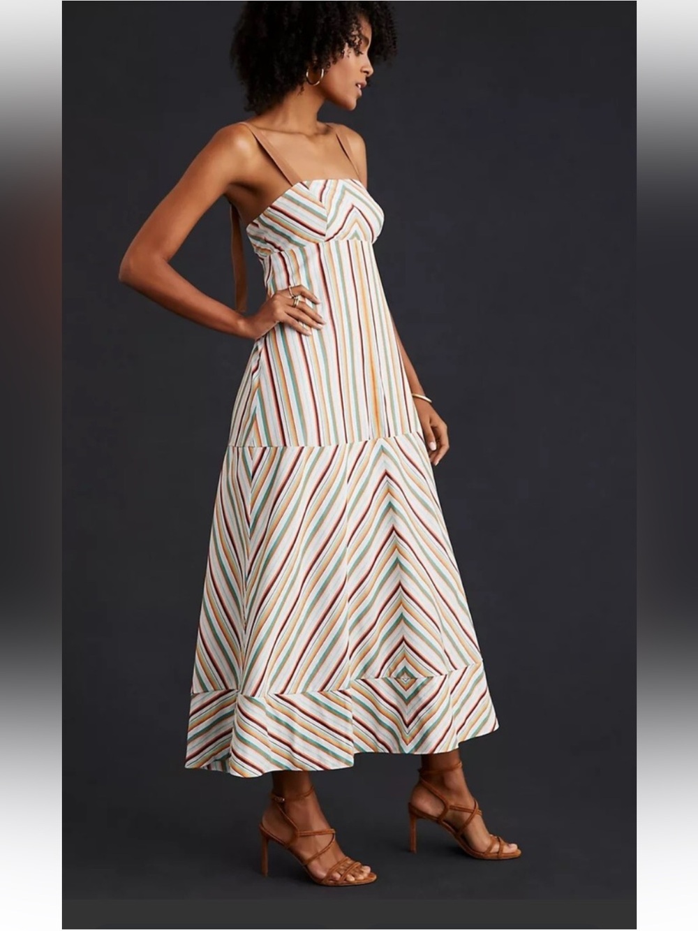 NWOT retail $158 size 8 #Anthropologie,#Maeve Ivory midi sundress